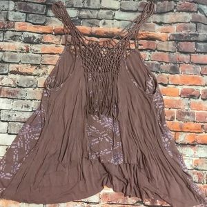 Free People Knit Flowy Tunic Cover up Top